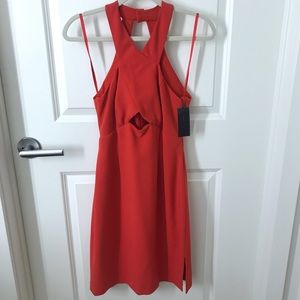 NWT BCBG Maz Azria red mini cut out dress size 6